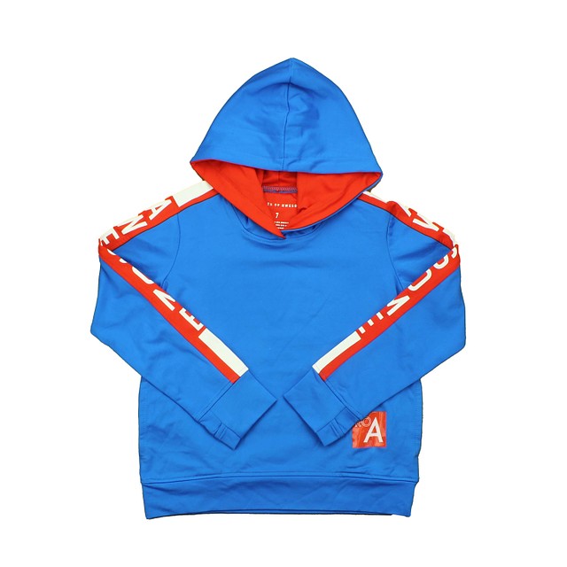 Rockets Of Awesome Blue | Red Hoodie 7 Years 