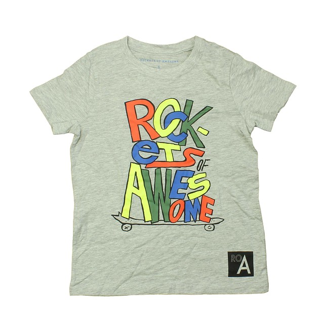 Rockets Of Awesome Gray T-Shirt 7 Years 