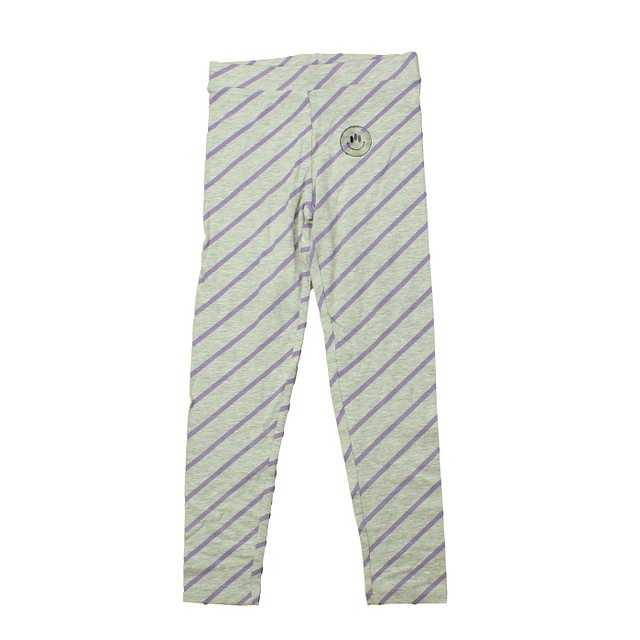 Rockets Of Awesome Grey | Lavender | Diagonal Stripes Leggings 7 Years 