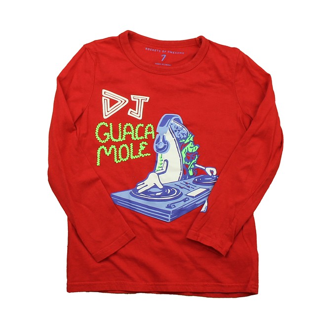 Rockets Of Awesome Red | Guaca Mole Long Sleeve T-Shirt 7 Years 