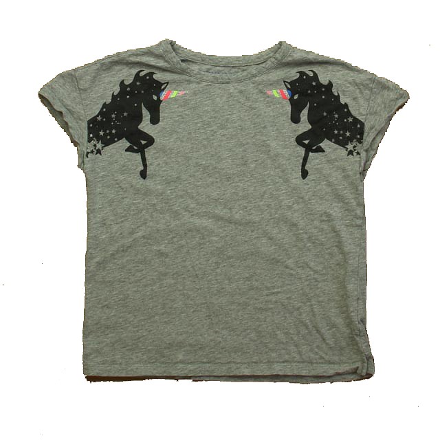 Rockets Of Awesome Gray | Black Unicorn T-Shirt 8 Years 