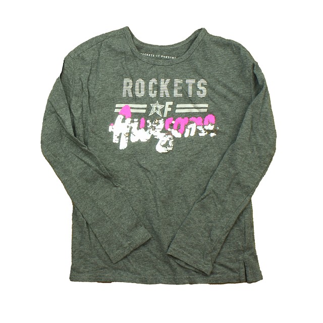 Rockets Of Awesome Grey | Silver | Pink | Sequins Long Sleeve T-Shirt 8 Years 