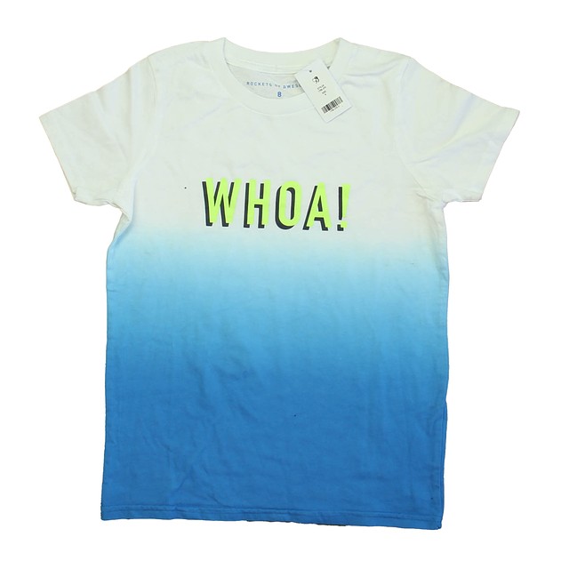 Rockets Of Awesome White | Blue Green T-Shirt 8 Years 