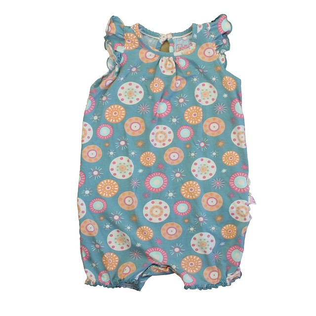 Ruffle Butts Teal Polka Dots Romper 18-24 Months 