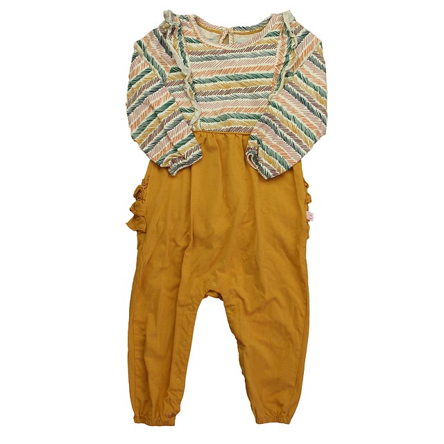 Ruffle Butts Ivory | Mustard Long Sleeve Outfit 2T 