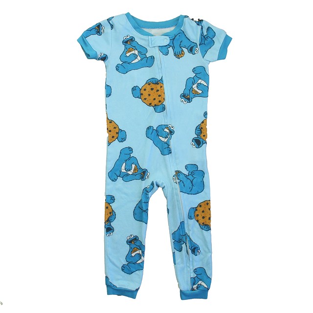 Sesame Street Blue Cookie Monster 1-piece Non-footed Pajamas 18 Months 
