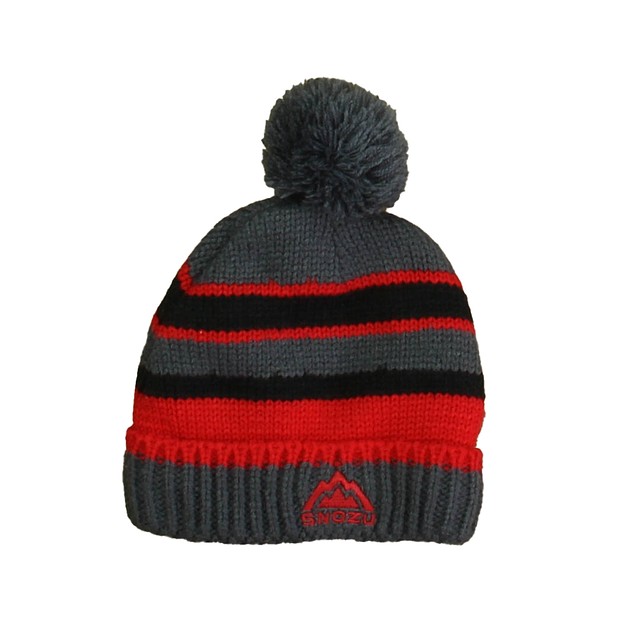 Snozu Red | Gray Winter Hat 4-5T 