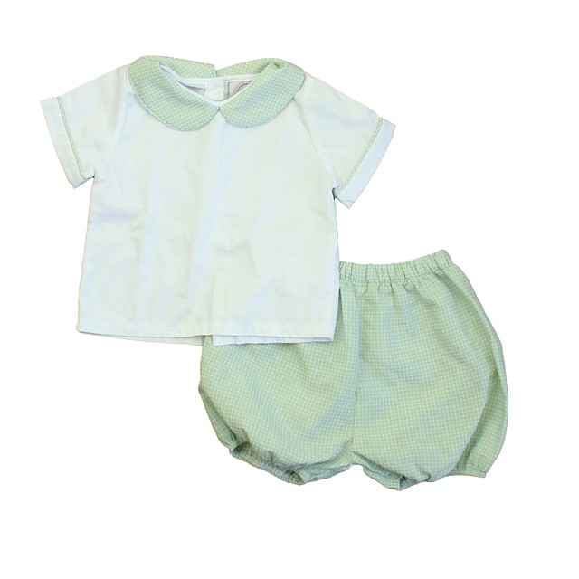 Southern Smocked Company 2-pieces White | Green Apparel Sets 18 Months 