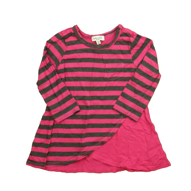 Splendid Pink | Gray Stripe Long Sleeve Shirt 18-24 Months 