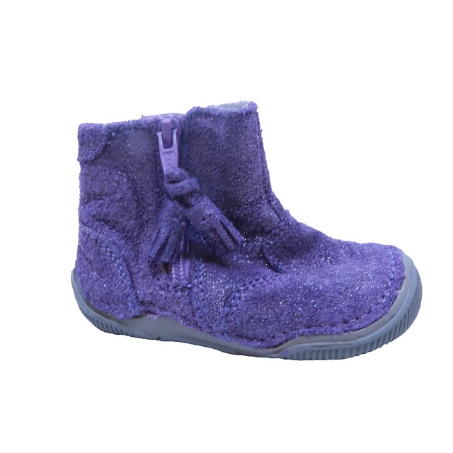 Stride Rite Purple Sparkle Boots 4.5 Infant 