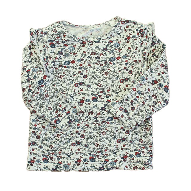 Tailor Vintage White | Blue | Red Floral Long Sleeve T-Shirt 4T 