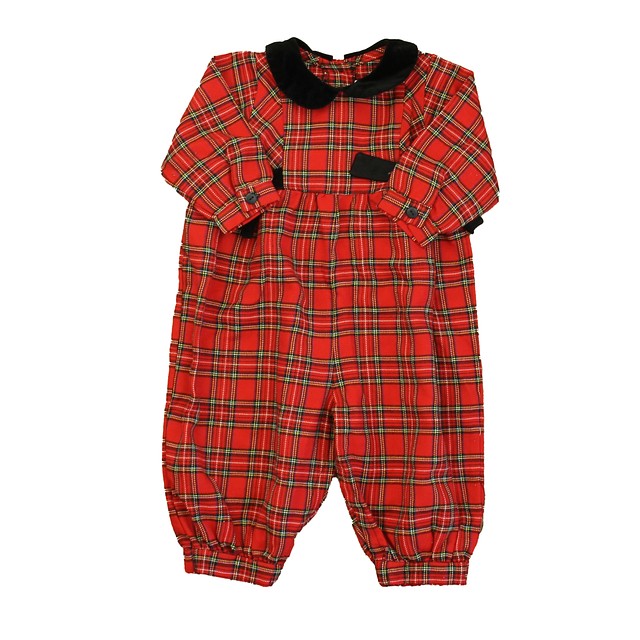 Talbots Red | Black Plaid Long Sleeve Outfit 12 Months 