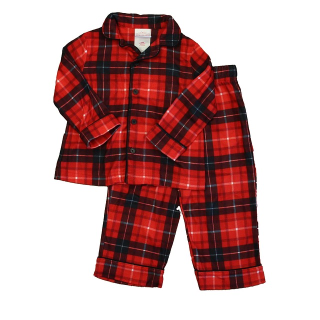 Target 2-pieces Red Plaid 2-piece Pajamas 18 Months 