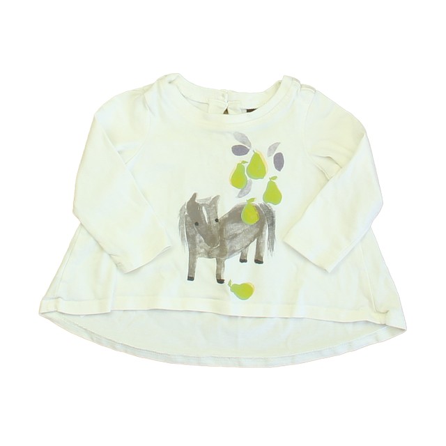 Tea Ivory Horse Long Sleeve T-Shirt 3-6 Months 
