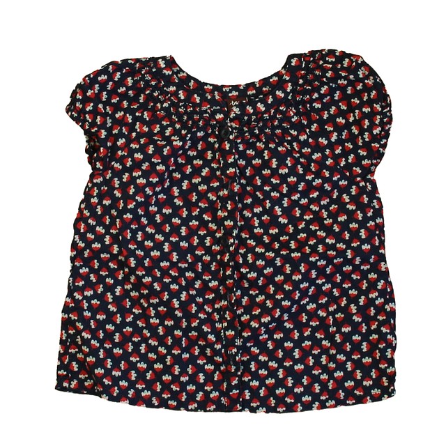 Tea Navy | Red Floral Blouse 4T 