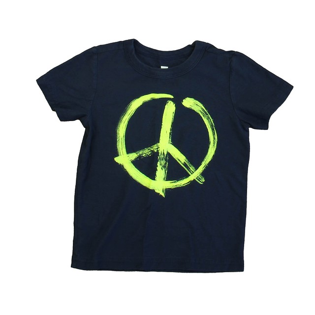 Tea Navy | Yellow Peace Sign T-Shirt 4T 