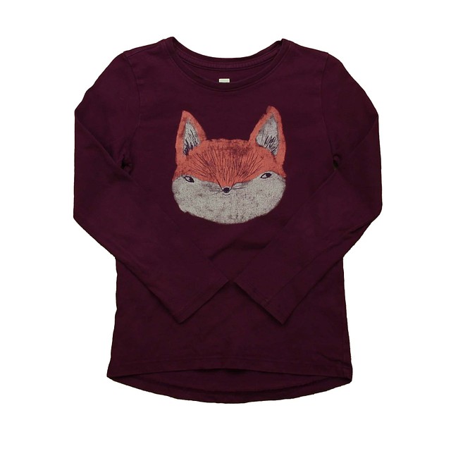 Tea Purple Fox Long Sleeve T-Shirt 5T 