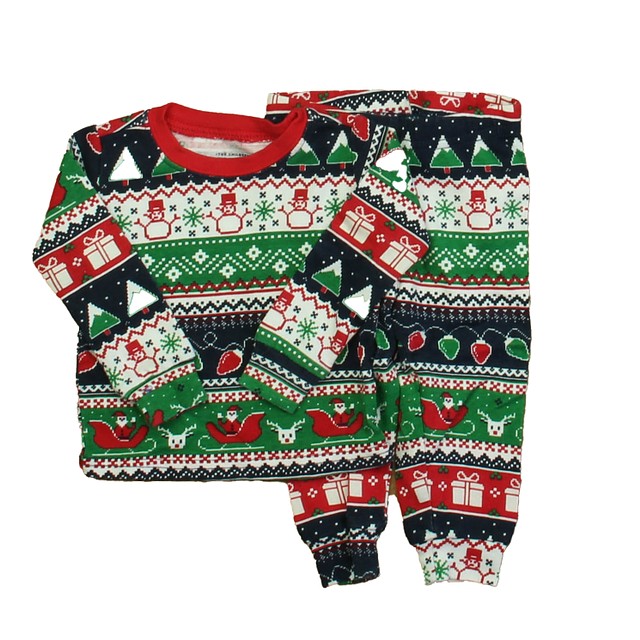 The Children's Place 2-pieces Blue | Red | Green Christmas 2-piece Pajamas 3-6 Months 