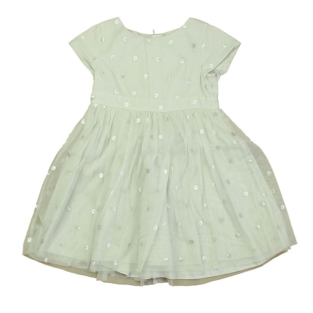 The Little White Company Gray | Silver Special Occasion Dress 2-3T 
