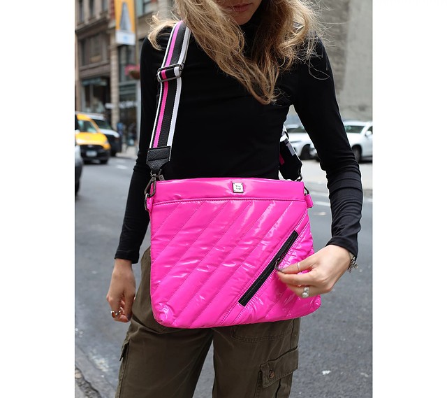 Think Royln Quilted Medium Crossbody - Westwood Bag Sizzling Pink New