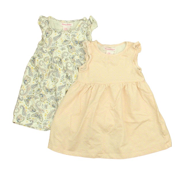 Tommy Bahama Set of 2 Pink | Ivory | Gray Butterflies Dress 18 Months 