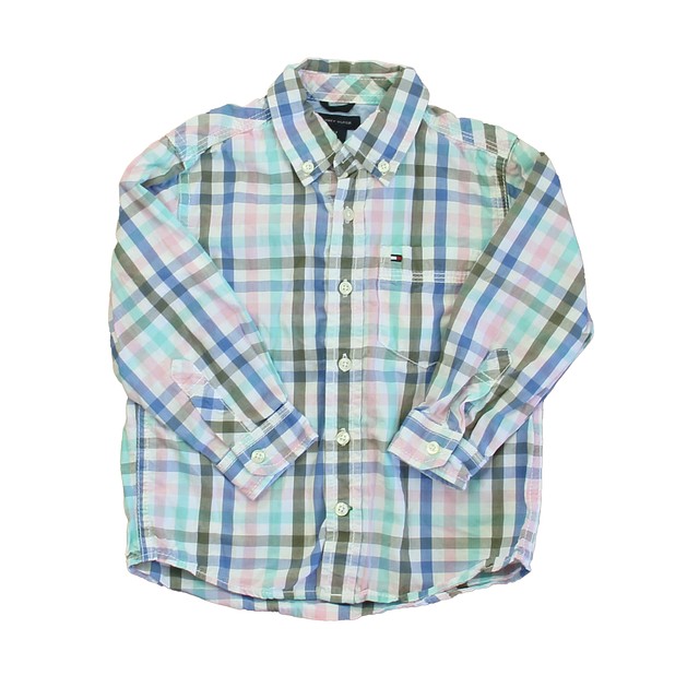 Tommy Hilfiger Blue | Green | Pink Button Down Long Sleeve 2T 