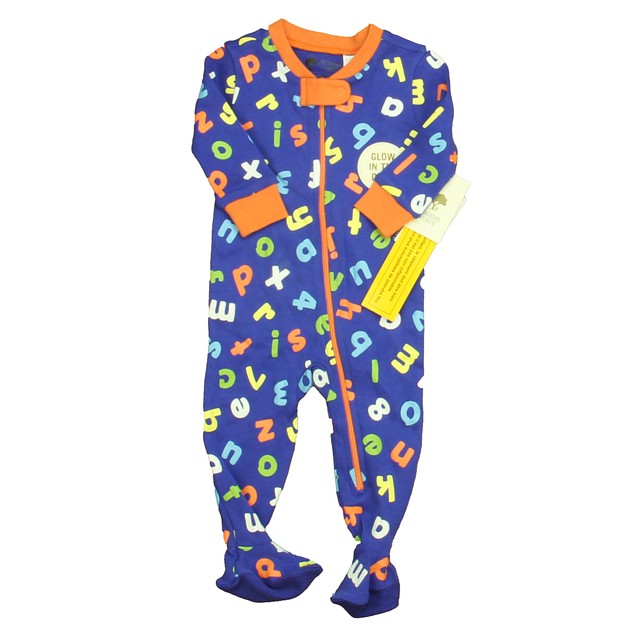 Tucker + Tate Blue | Orange Alphabet 1-piece footed Pajamas 3-6 Months 