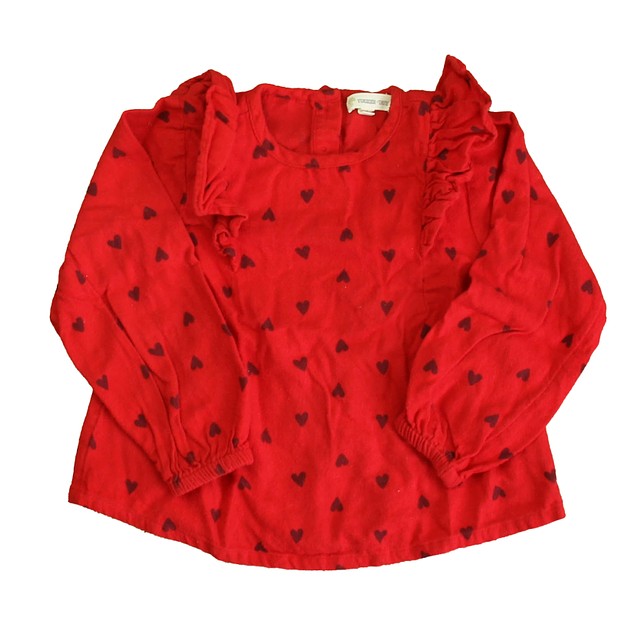 Tucker + Tate Red Hearts Blouse 4T 