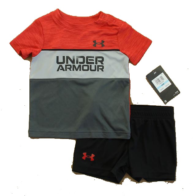 Under Armour 2-pieces Red | Black Apparel Sets 6-9 Months 