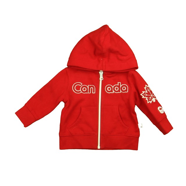 Unknown Brand Red | White Canada Hoodie 0-6 Months 