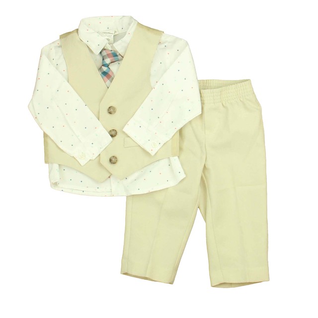 Van Heusen 4-pieces Ivory | White Polka Dots Special Occasion Outfit 6-9 Months 