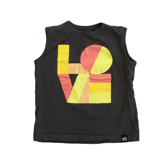 Whistle & Flute Gray | Yellow Love Tank Top 3-4T 