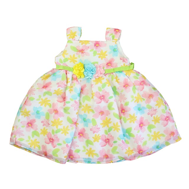 Youngland White | Pink | Blue | Yellow Dress 24 Months 