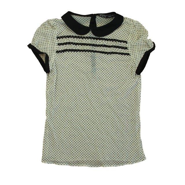 Zara Ivory | Black Short Sleeve Shirt 3-4T 