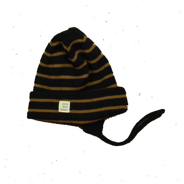 Zara Navy | Brown Stripe Winter Hat 6-12 Months 