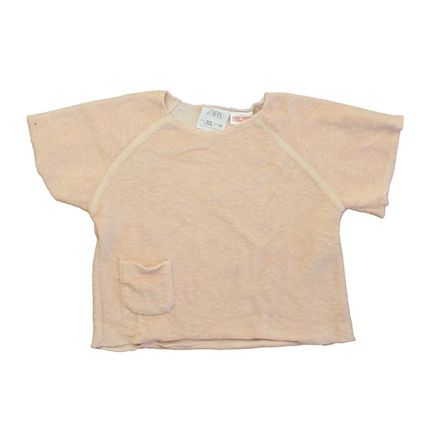 Zara Pink Short Sleeve Shirt 6-9 Months 