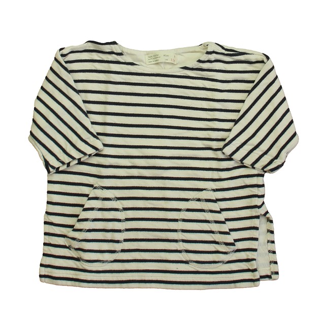 Zara White | Navy Stripe Long Sleeve Shirt 6 Years 