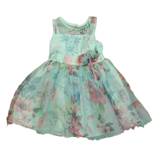 Zunie Blue Floral Special Occasion Dress 3T 